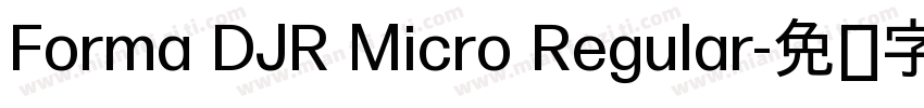 Forma DJR Micro Regular字体转换